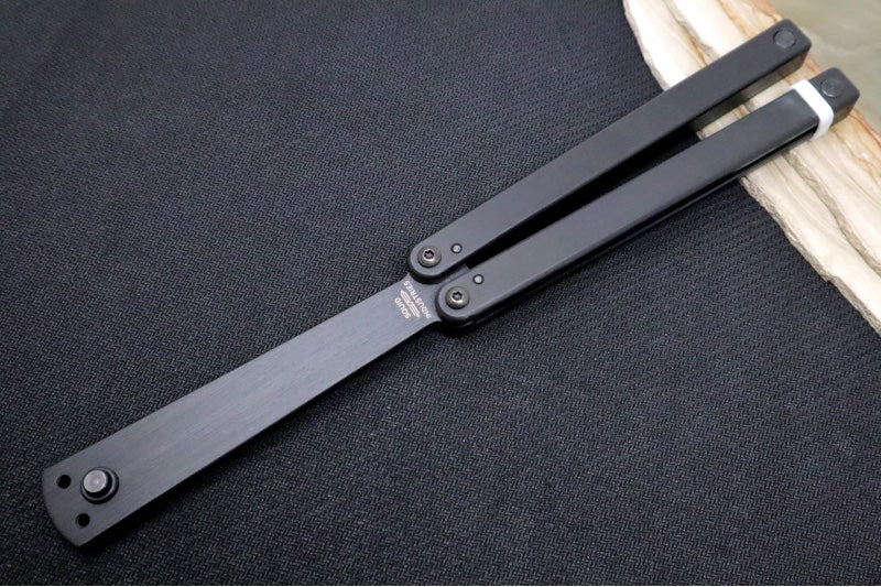 Squid Industries Squiddy-B Balisong Trainer - Black Acetal Handle 