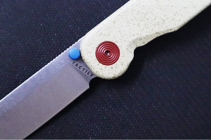 Tactile Turn Rockwall Thumbstud Trailhead- Cerakoted Textured Titanium Handle / Magnacut Steel / Drop Point Blade