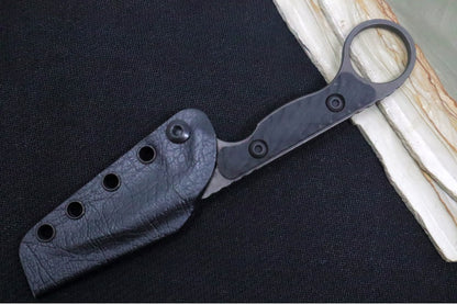 Toor Knives Jank Shank - Carbon Coated Blade / CPM-154 Steel / Carbon G-10 Handle / Kydex Sheath 850039853784