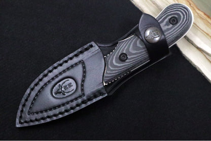 Muela Knives IBEX-8M Fixed Blade - Black Micarta Handle / 440C Stainless Blade / Leather Sheath