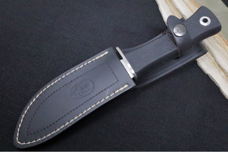 Muela Knives ABORIGEN-13G Fixed Blade - Black Rubber Handle / Nitro-42 Steel Blade / Leather Sheath