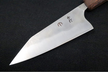 Carter Cutlery Muteki - 5.24" Kiritsuke - Lepoardwood & Dyed Sycamore Handle w/ Buckeye Liner & Hitachi White #1 Steel #5599