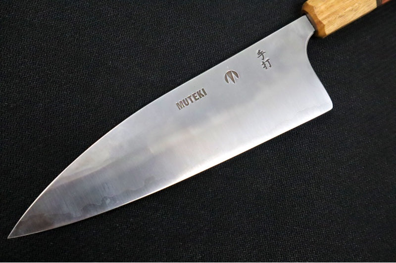 Carter Cutlery Muteki - 6.97" Funayuki - Bubinga & Canarywood Handle w/ Copper & Black G-10 Liner & Hitachi White #1 Steel #5486