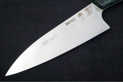 Carter Cutlery Muteki - 6.38" Funayuki - Dyed Maple Handle w/ White G-10 Liner & Hitachi White #1 Steel #5592
