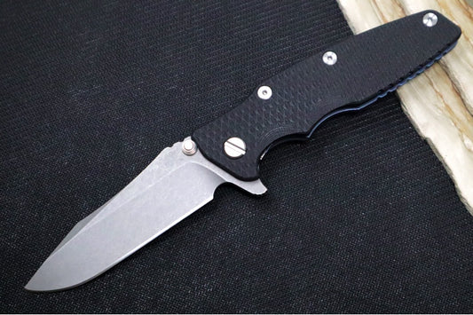 Rick Hinderer Knives Eklipse 3.5" - Spearpoint / Battle Blue Frame / Black G-10 / CPM-S45VN