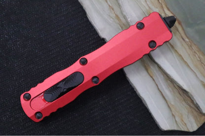 Microtech Dirac OTF - Black Double Edge / Red Handle 225-1RD
