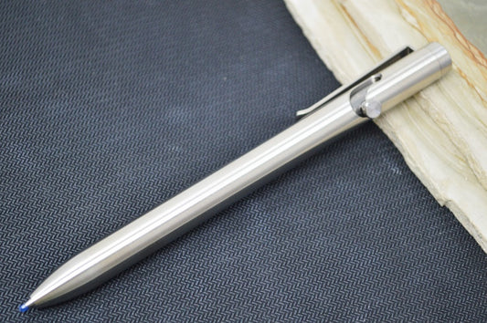 Tactile Turn  Bolt Action Standard Pen - Titanium Handle / Titanium Clip
