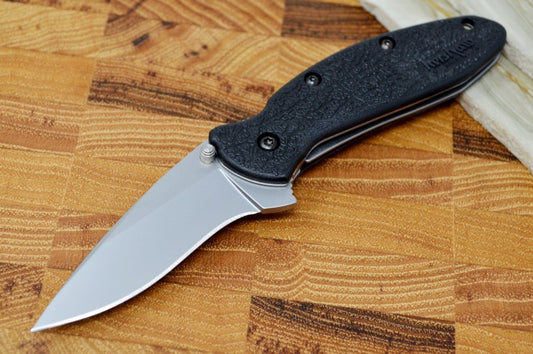 Kershaw 1620 Scallion Flipper - Satin Blade / Black Handle