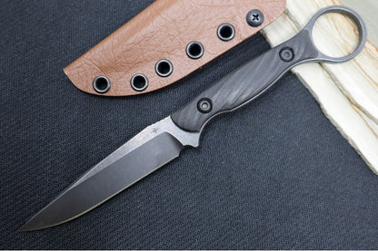 Toor Knives Anaconda - Carbon Finished Blade / CPM-3V Steel / Ebony Wood Handle / Kydex Sheath 94567138