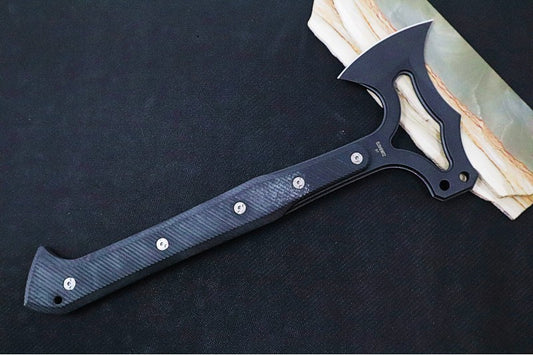Hogue Axe | Black Cerakote Finish | Solid Matte Black Handle | Northwest Knives