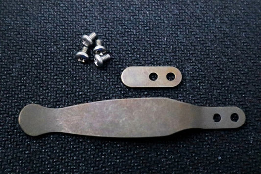 Hinderer Solid Pocket Clip & Filler Tab - Titanium / Battle Bronze