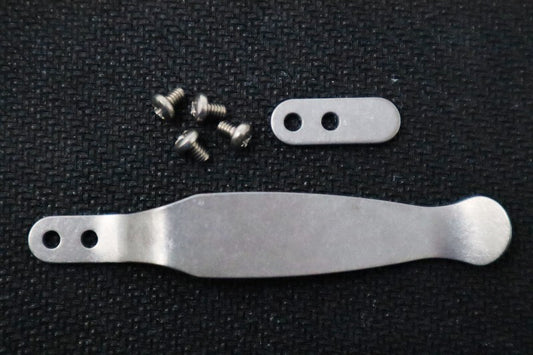 Hinderer Solid Pocket Clip & Filler Tab - Titanium / Stonewash