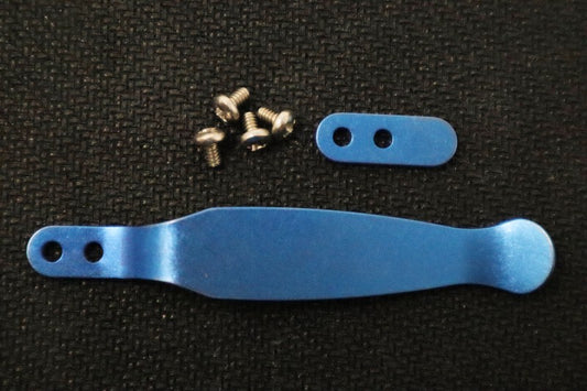 Hinderer Solid Pocket Clip & Filler Tab - Titanium / Stonewashed Blue