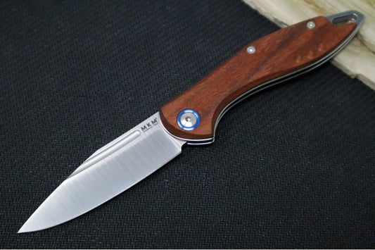 Maniago Knife Makers Fara - Satin Clip Point Blade / M390 Steel / Santos Wood Handle MK-MY01-S