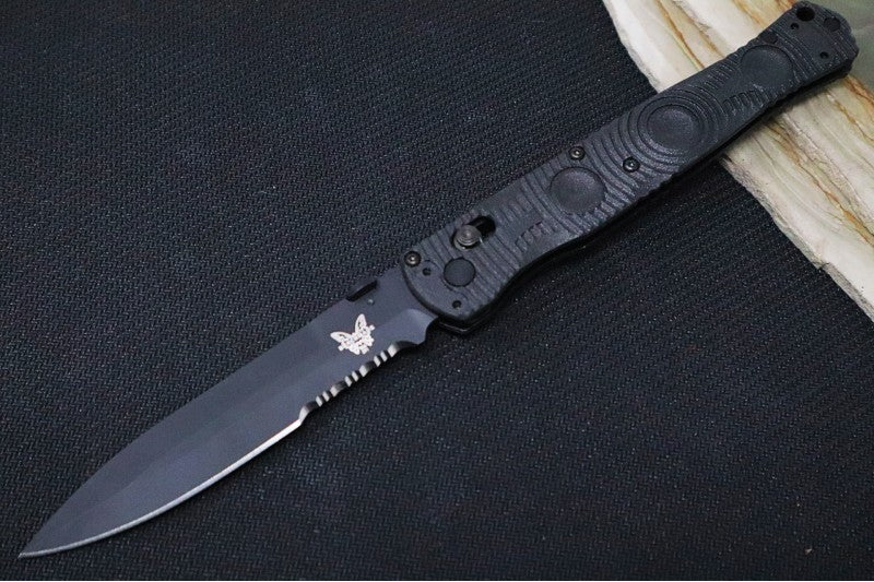 Benchmade Knives: 391BK SOCP Tactical Folder - Black CF-Elite