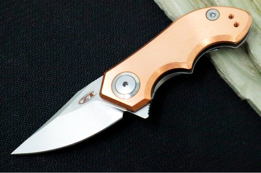 Zero Tolerance 0022CU Limited Edition Small Galyean Flipper - Copper Handle / CPM-20CV / Clip Point Blade
