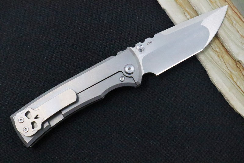 Chaves Knives Redencion - Full Titanium Handle / Stonewashed Finish / Tanto Blade / M390 Steel