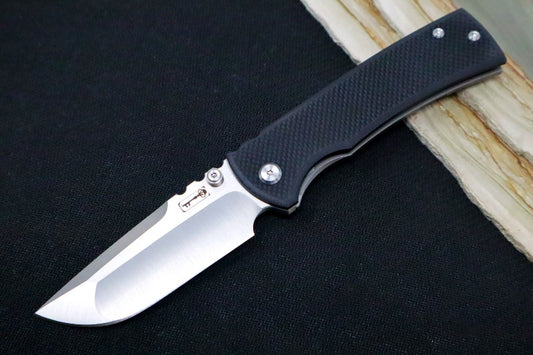 Chaves Knives Redencion - Black G-10 & Titanium Handle / Stonewashed Finish / Drop Point Blade / M390 Steel