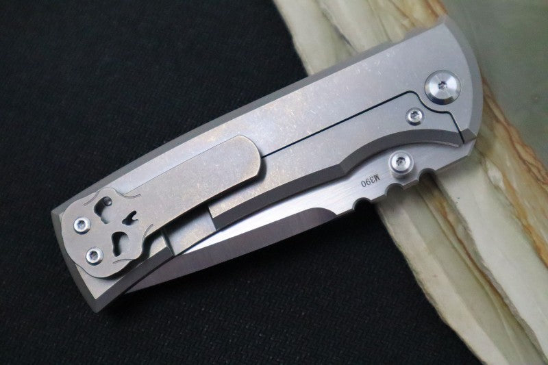 Chaves Knives Redencion - Black G-10 & Titanium Handle / Stonewashed Finish / Tanto Blade / M390 Steel