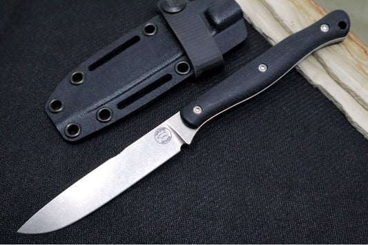 White River Knives Exodus 4 - CPM-S35VN Steel / Black Micarta Handle