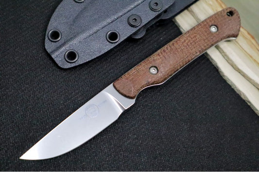 White River Knives Small Game - CPM-S35VN / Natural Burlap Micarta Handle