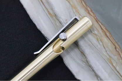 Tactile Turn Bolt Action Standard Pen - Bronze Handle / Titanium Clip