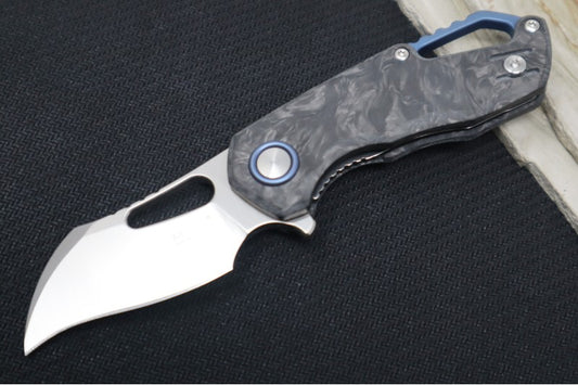 Maniago Knife Makers Isonzo - Stonewashed Hawkbill Blade / M390 Steel / Black Carbon Fiber Handle MK-FX03M-1CM