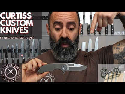 Curtiss Knives F3 Medium Titanium Non-Flipper - Spanto Blade / CTS-XHP Steel / Titanium Handle & Stainless Steel Hardware