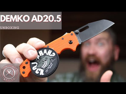 Demko Knives AD 20.5 - Orange Grivory Handle / Black DLC Clip Point Blade / Aus10A Steel