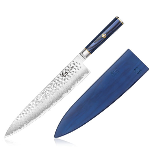 Cangshan Cutlery Kita Series 10" Chef - 67 Layered Forged X-7 Damascus - Magnetic Wood Saya Sheath