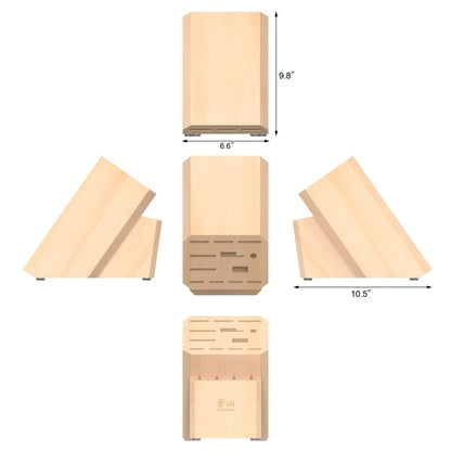 Cangshan Cutlery 16-Slot Flat Top Knife Block - Maple Wood 505569