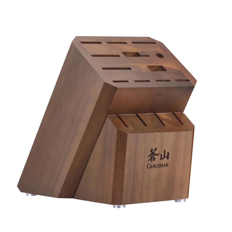 Cangshan Cutlery 16-Slot Flat Top Knife Block - Acacia Wood 505552