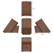 Cangshan Cutlery 16-Slot Flat Top Knife Block - Acacia Wood 505552 - Northwest Knives