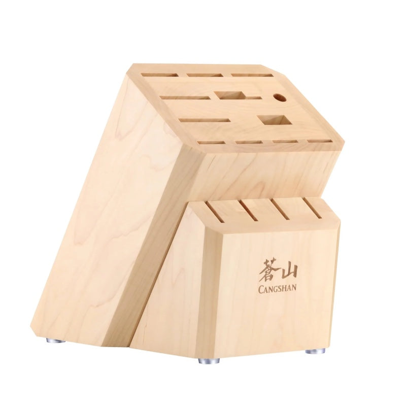 Cangshan Cutlery 16-Slot Flat Top Knife Block - Maple Wood 505569 - Northwest Knives