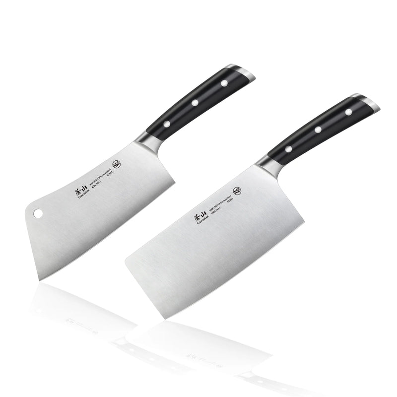 Cangshan Cutlery S Series Forged Chinese Cleaver Set - 5.5" & 7" Cleavers - German Steel X50CrMoV15 - Alloy Steel Handle - Northwest Knives