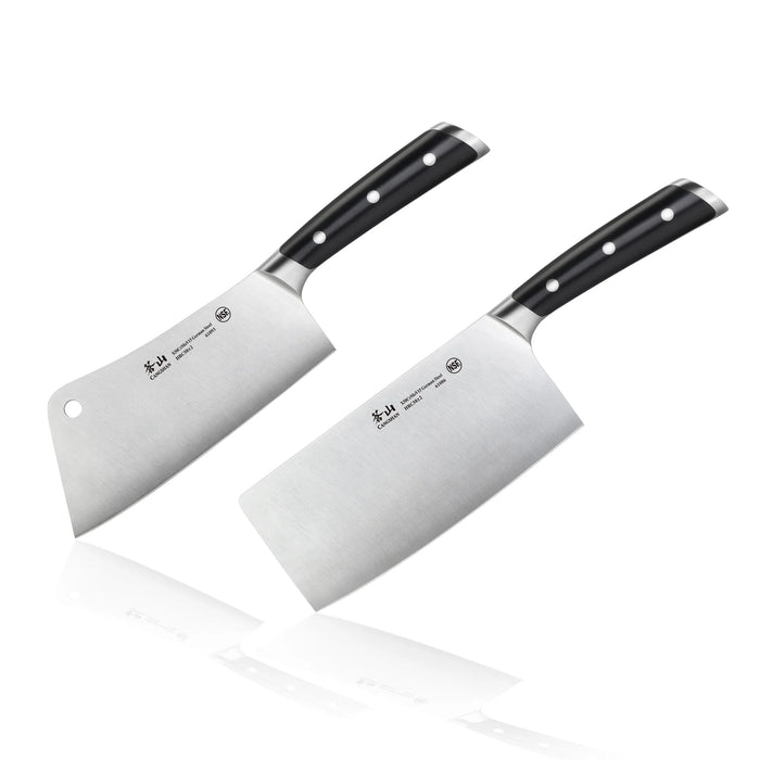 Cangshan Cutlery S Series Forged Chinese Cleaver Set - 5.5" & 7" Cleavers - German Steel X50CrMoV15 - Alloy Steel Handle