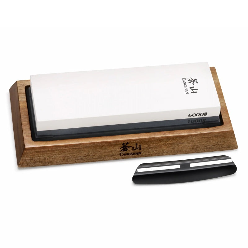 Cangshan Cutlery Whetstone Set - #1000/#6000 Grit & Guide - 503800 - Northwest Knives