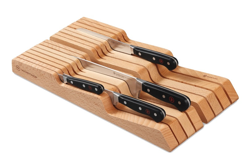 Wusthof - 14 Slot Drawer Block Knife Organizer - Beech Wood