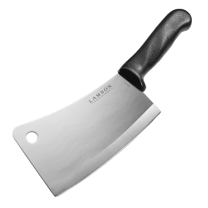 Lamson Cutlery - Durable 7.5" Meat Cleaver - Black Poly Handle - Made in USA - Northwest Knives