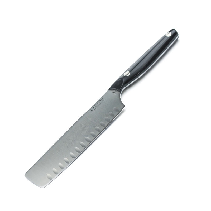 Lamson Cutlery Vintage Series - Black POM Handle - 7" Nakiri Knife - Made in USA - Northwest Knives