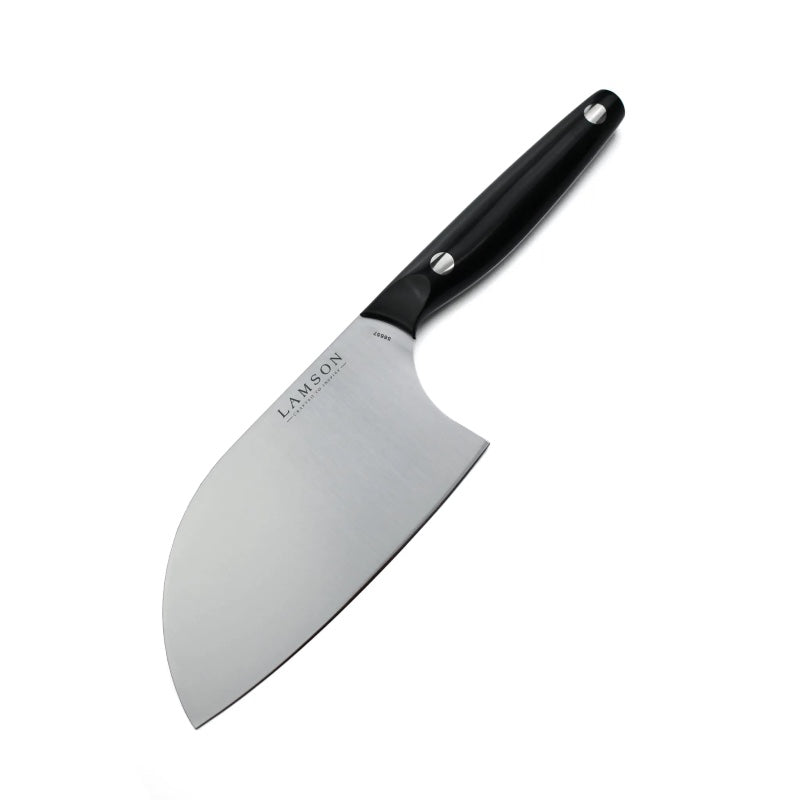 Lamson Cutlery Vintage Series - Black POM Handle - 5" Small Chinese Santoku Cleaver Knife - Made in USA - Northwest Knives