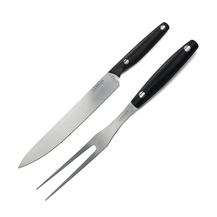 Lamson Cutlery Vintage Series - Black POM Handle - 2pc Carving Set - Made in USA