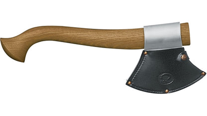 Fox Knives Trekking Axe - Sassafrass Wood handle / Satin Stainless Steel Blade / Brown Leather Sheath