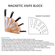 Messermeister Quarter Round Magnetic Knife Block - Acacia Wood MKB-10/AC - Northwest Knives