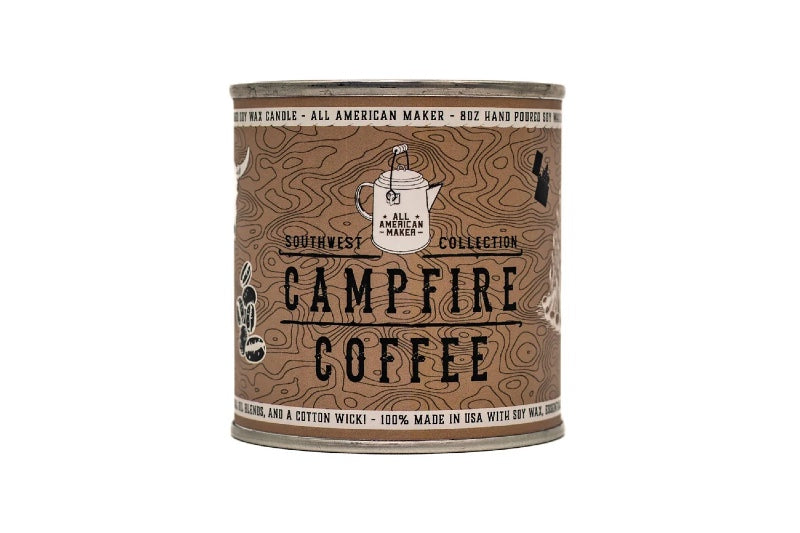 All American Maker - Campfire Coffee Candle - 8oz Hand Pour Soy Candle & Cotton Wick - 100% American Made - Northwest Knives