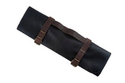 Messermeister Vintage Leather Knife Roll - 7 Pocket - Black - Northwest Knives