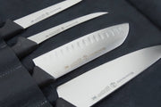Messermeister Vintage Leather Knife Roll - 7 Pocket - Black - Northwest Knives