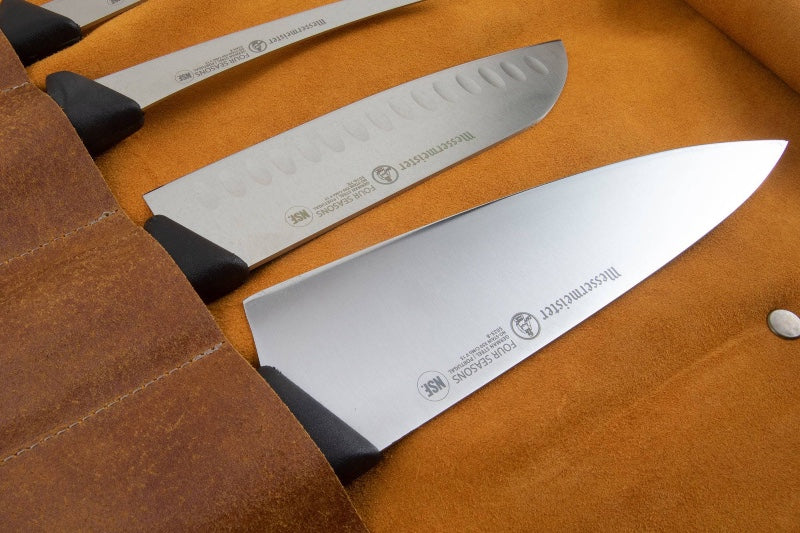 Messermeister Vintage Leather Knife Roll - 7 Pocket - Amber