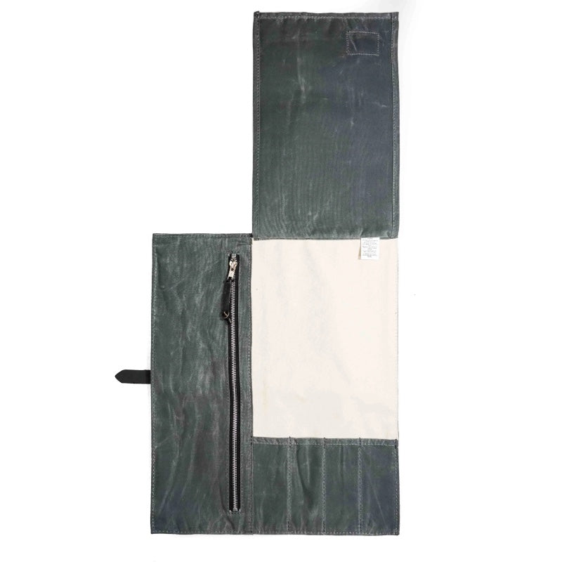 Hardmill Goods - Compact Waxed Canvas Knife Roll - Charcoal Canvas CK-WC-CH - Northwest Knives