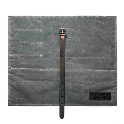 Hardmill Goods - Compact Waxed Canvas Knife Roll - Charcoal Canvas CK-WC-CH